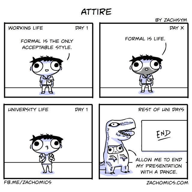 「社会人と学生の違い」を描いた4コマ漫画。英語が得意な人はより楽しめます。