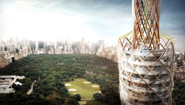 マンハッタンを見下ろせる「世界一高い木造タワー」が計画中。