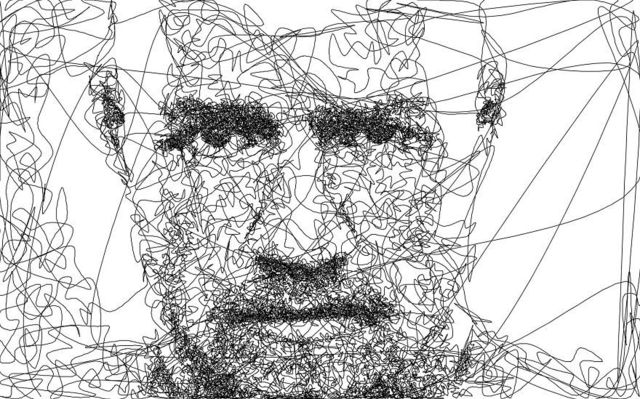 わずか10分で描いた「一筆書き」の著名人たち