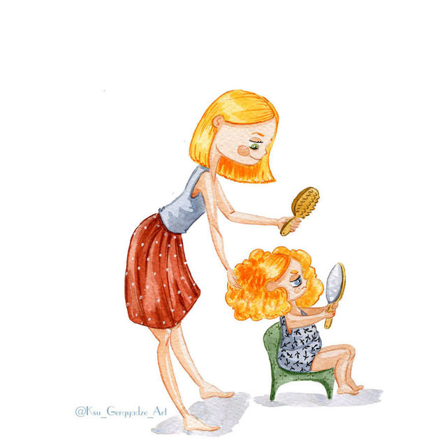 ママの「子育て奮闘記」を愛情いっぱいのイラストで