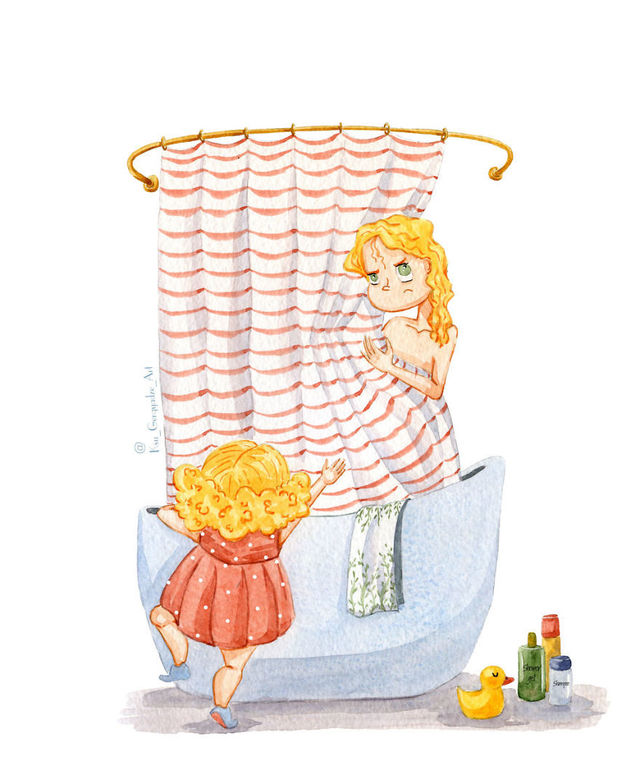 ママの「子育て奮闘記」を愛情いっぱいのイラストで